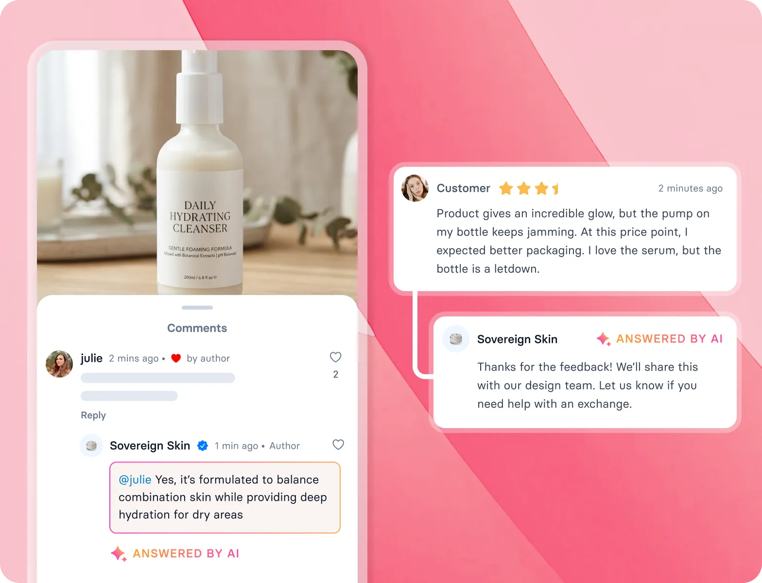 Social commerce and review management across platforms