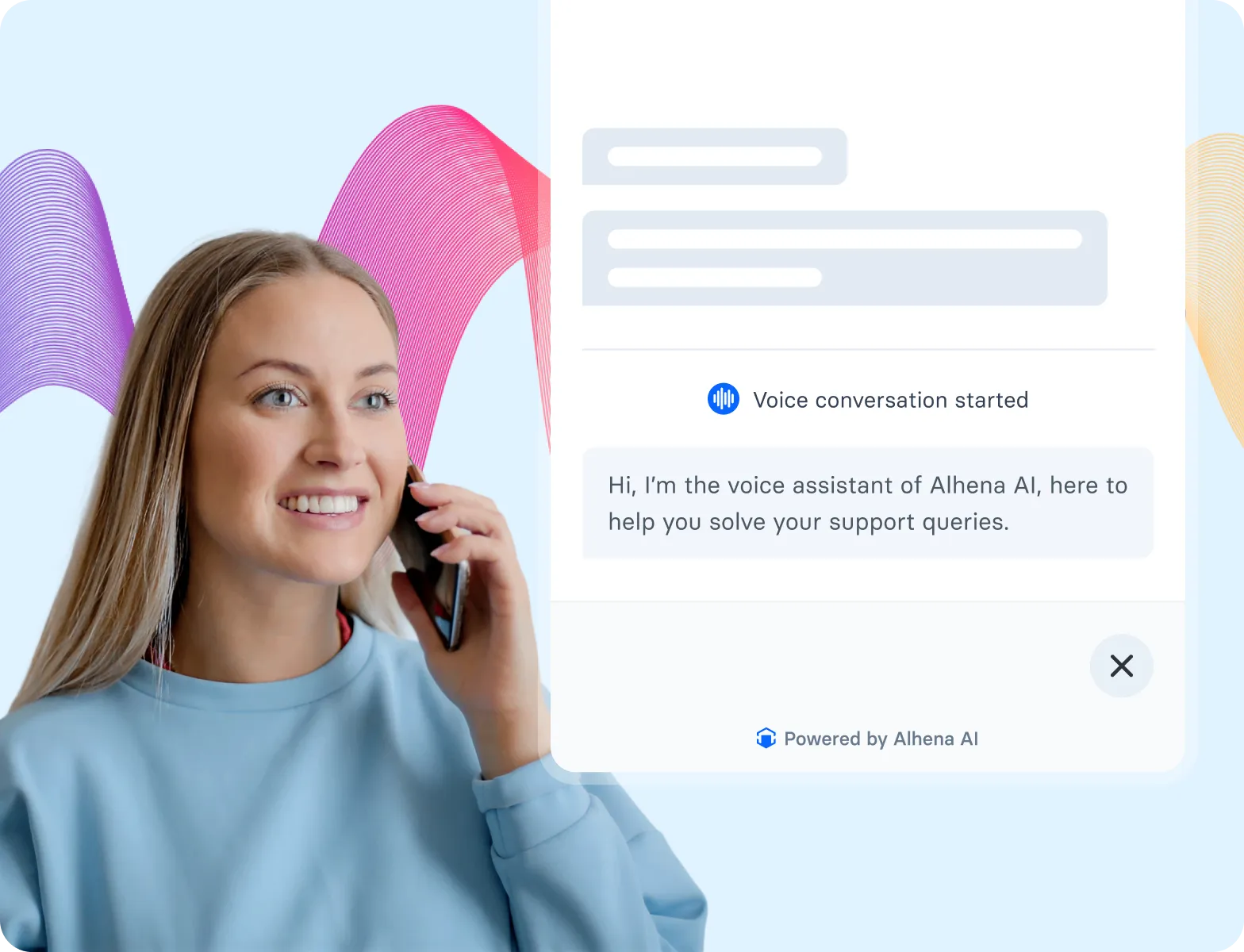 Voice AI and support concierge interface