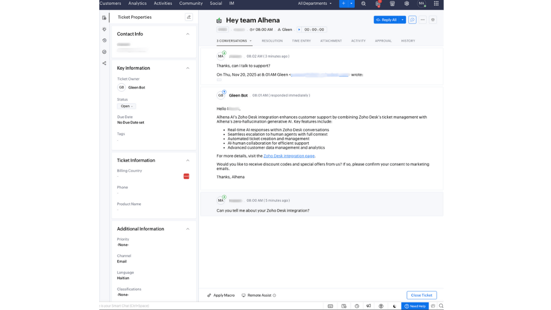 7 Ways to Automate Your Zoho Desk Workflows Using Agentic AI