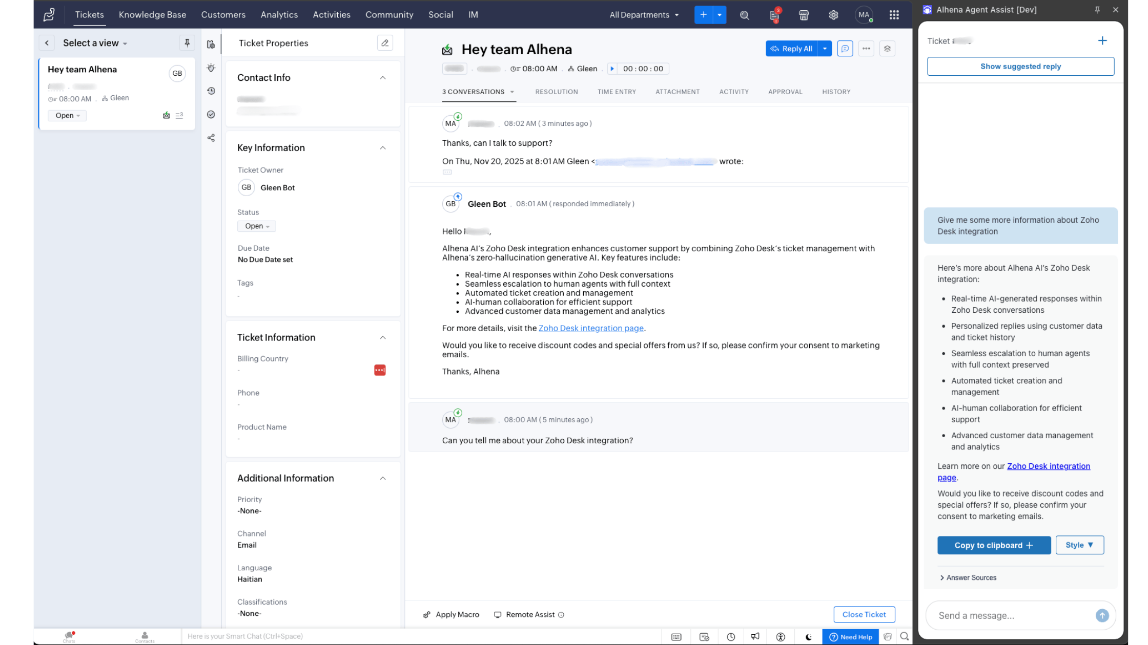7 Ways to Automate Your Zoho Desk Workflows Using Agentic AI