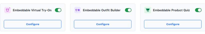 Embeddable agent specialist toggles in the Alhena dashboard.