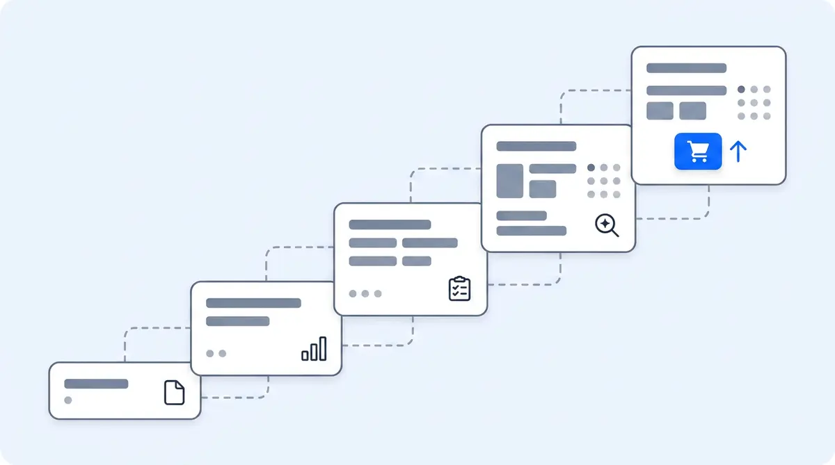 Diagram: the AI attribution maturity ladder from blind to classified, qualified, closed-loop, and incremental