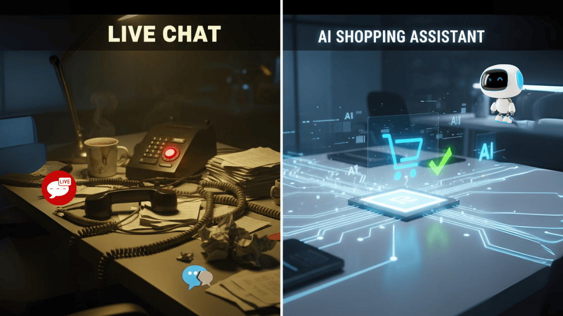 Is an AI Shopping Assistant better than live chat for improving ecommerce customer experience?