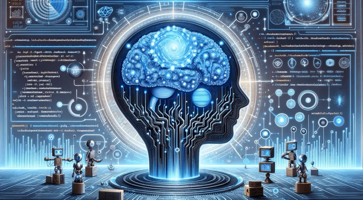 AI-powered minds evolve through neural data flows, unlocking intelligence, logic, and future-shaping potential