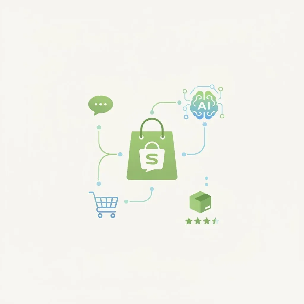 AI agent for Shopify store showing product discovery and checkout assistance