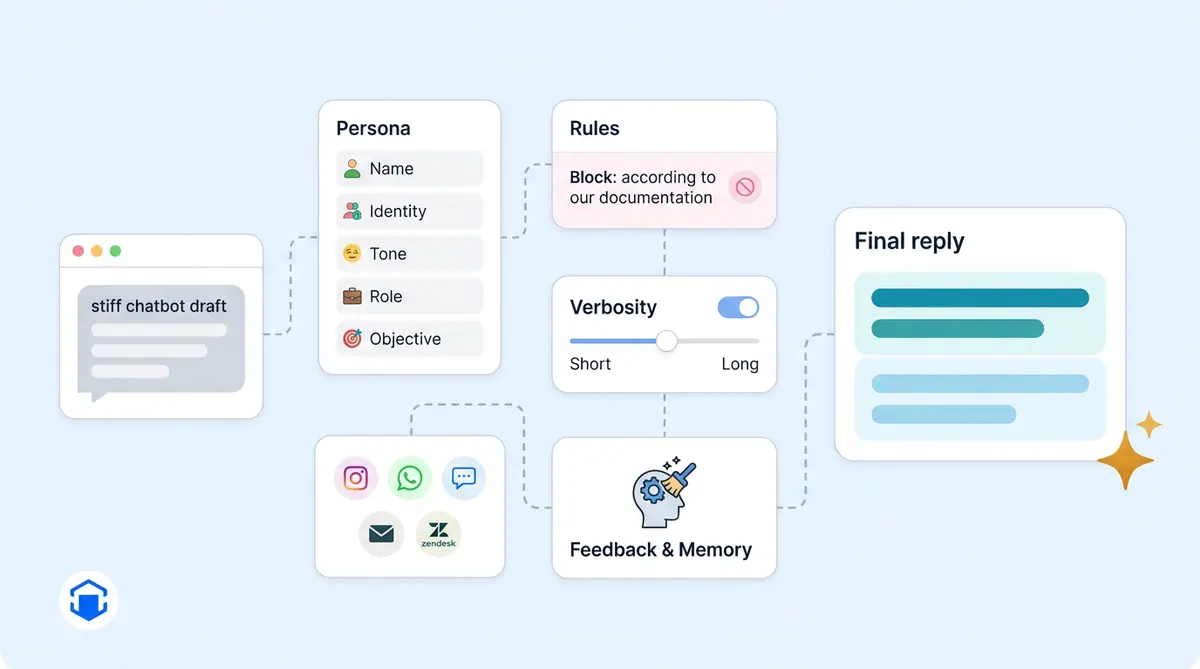 Alhena AI humanization stack making chatbots sound less robotic