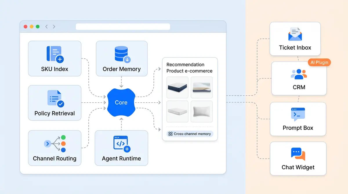 AI-native architecture with unified core versus AI-enhanced bolt-on components for ecommerce personalization