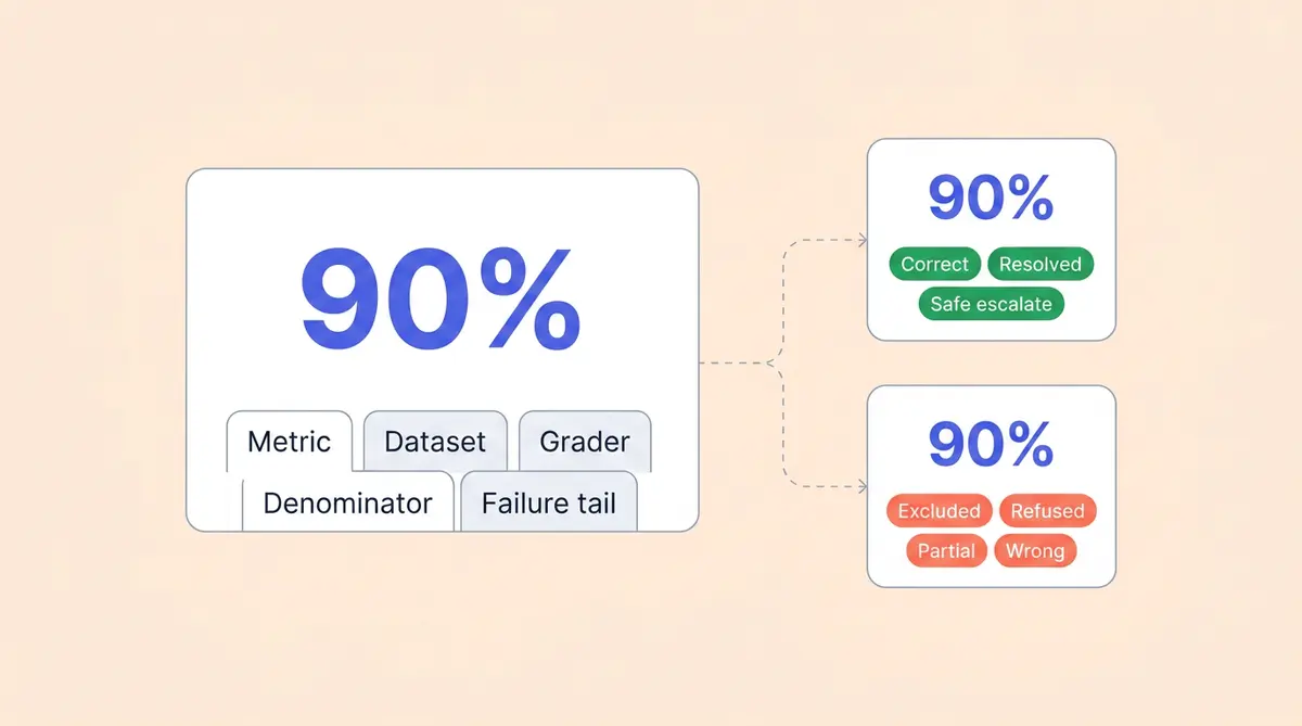 Chatbot accuracy claims comparison showing how two vendors can both claim 90 percent with different measurement methods