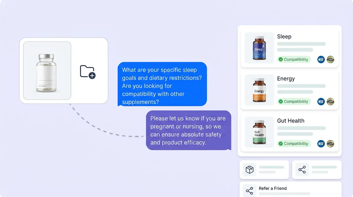 AI shopping assistant for health and wellness brands with visual search, virtual try-on, and guided product discovery