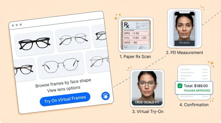 AI for Eyewear and Optical Ecommerce: Prescription Handling, Frame Fit, and Virtual Try-On
