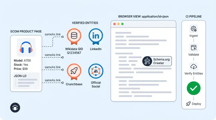 Advanced Schema Markup for GEO: Entity Linking, Testing, and CI Validation