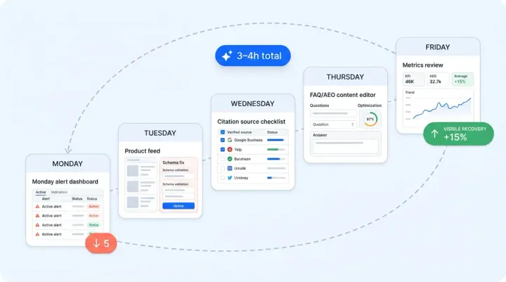The Weekly AI Visibility Workflow: An Operational Playbook for Ecommerce Teams