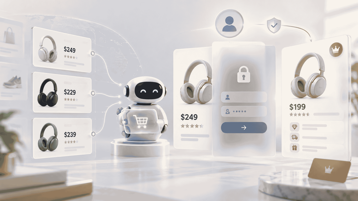 Your Best Price is Behind a Login. Can a Shopping Agent See it?